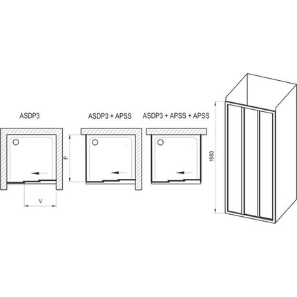 Душевая дверь Ravak Supernova ASDP3 110 см 00VD0102ZG белый/матовое, Цвет стекла: матовое, Цвет профиля: белый, Размер - мм: 1100 - 6 Душевая дверь Ravak Supernova ASDP3 110 см 00VD0102ZG белый/матовое, Цвет стекла: матовое, Цвет профиля: белый, Размер - мм: 1100 фото 6