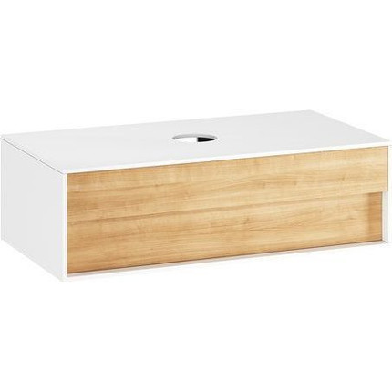 Тумба подвесная со столешницей Ravak SD 1000 Step 100 см X000001417, белый/дуб фото 