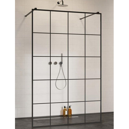 Душевая перегородка Radaway Modo X Black I Factory 150x200 см 388354-54-57 (стекло 10 мм), черный/прозрачное фото 
