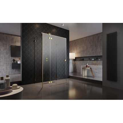 Душевое ограждение Radaway Essenza Pro Gold KDJ+S 90x90 см L, золото/прозрачное фото 2