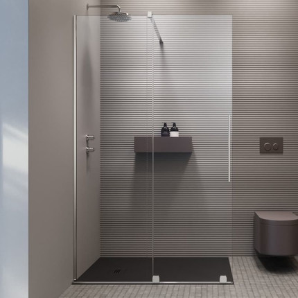 Душевая перегородка Radaway Furo Walk-in 140x200 см 10106738-01-01L (стекло 8 мм), хром/прозрачное фото 