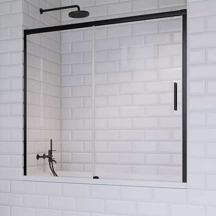 Шторка для ванны Radaway Idea Black PN DWJ 150 см 10003150-54-01L, черный/прозрачное фото 