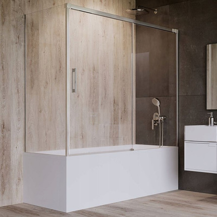 Шторка для ванны Radaway Idea PN DWJ + S 140x75 см R, хром/прозрачное фото 