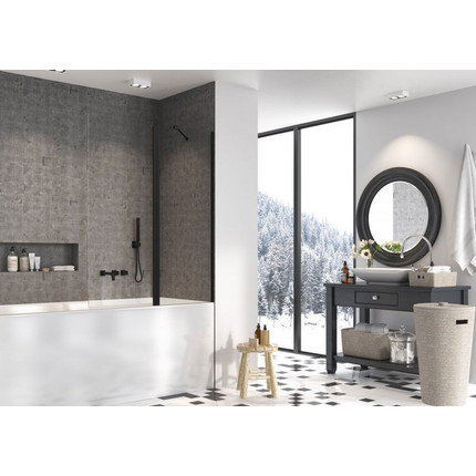 Шторка для ванны Radaway Nes 8 Black PND II 130 см 10088130-54-01R (стекло 8 мм), черный/прозрачное фото 2