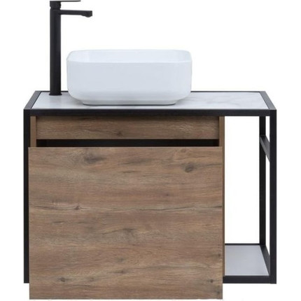 Тумба подвесная со столешницей Aquanet Nova Lite Loft 75 см 261654, дуб рошелье L фото 2