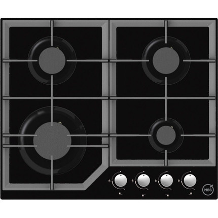 Газовая варочная поверхность MBS PG-611BL (чёрное стекло) фото 