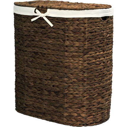 Корзина для белья WasserKraft Dill WB-611-L, цвет тёмно-коричневый фото 