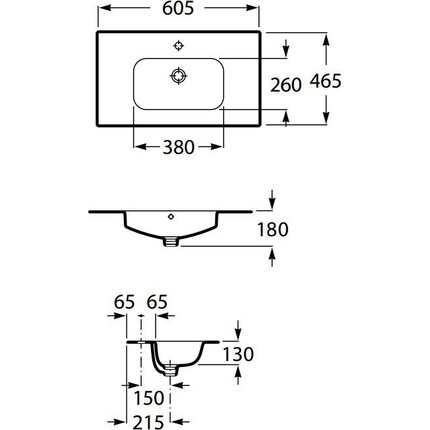 Тумба подвесная с раковиной Roca Lago 60 см 857295444, дуб светлый фото 9