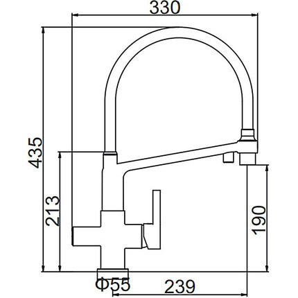 Смеситель для кухни Gerhans K14090B-2, черный - 7 Смеситель для кухни Gerhans K14090B-2, черный фото 7