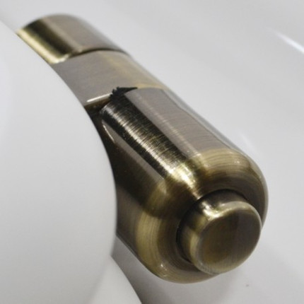 Сиденье с крышкой для унитаза Magliezza микролифт 9000B-BR, петли бронза фото 3