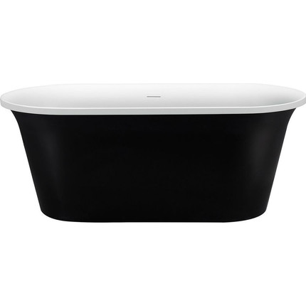 Ванна отдельностоящая Aquanet Smart 170х78 см 261053, чёрный/белый фото 