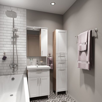 Зеркало-шкаф Iddis Sena Led 60 см SEN6000i99, белый/дерево фото 3