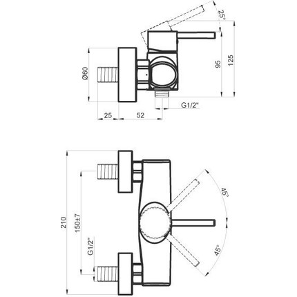 Смеситель для душа Azario Tasco AZ-15160631 фото 2