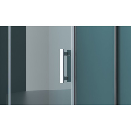 Душевое ограждение BelBagno 120х90 см KRAFT-AH-12-120/90-C-Cr-L, хром/прозрачное фото 5