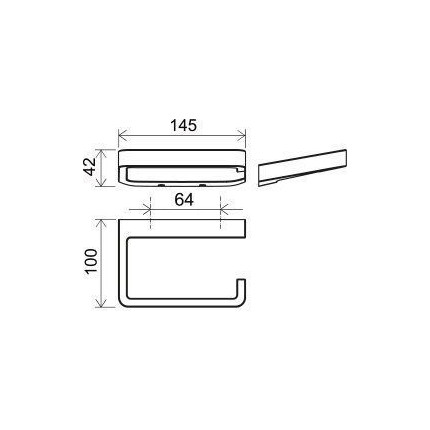 Держатель для туалетной бумаги Ravak 10° X07P565, цвет чёрный - 4 Держатель для туалетной бумаги Ravak 10° X07P565, цвет чёрный фото 4