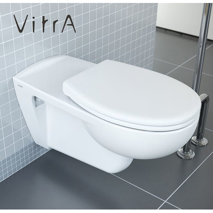 Унитаз подвесной безободковый Vitra Conforma 5810B003-6234 для людей с ограниченными возможностями, с крышкой дюропласт фото 7
