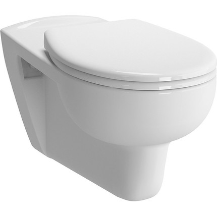 Унитаз подвесной безободковый Vitra Conforma 5810B003-6234 для людей с ограниченными возможностями, с крышкой дюропласт фото 