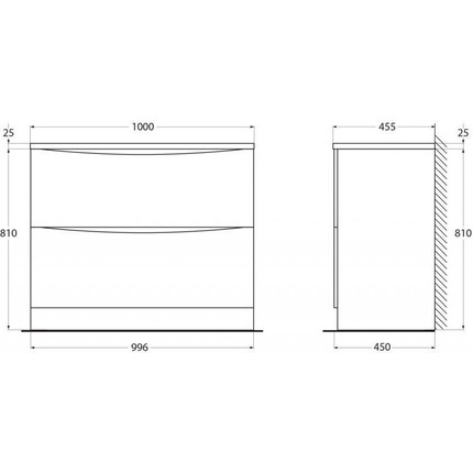 Тумба напольная с раковиной BelBagno ACQUA-1000-2C-PIA-BL 100 см, Bianco Lucido, Цвет фасада: Bianco Lucido фото 9