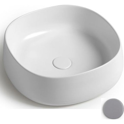 Раковина-чаша White Ceramic Jumper 42 см W0727FM, серый матовый фото 