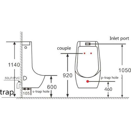 Писсуар подвесной сенсорный SantiLine SL-6002 - 2 Писсуар подвесной сенсорный SantiLine SL-6002 фото 2