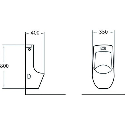 Писсуар подвесной сенсорный SantiLine SL-6002 - 3 Писсуар подвесной сенсорный SantiLine SL-6002 фото 3