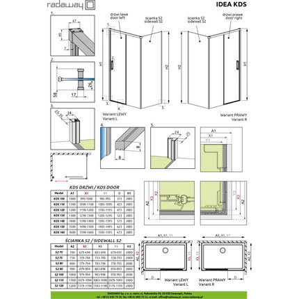 Душевое ограждение Radaway Idea KDS 120x80 см L, хром/прозрачное фото 8