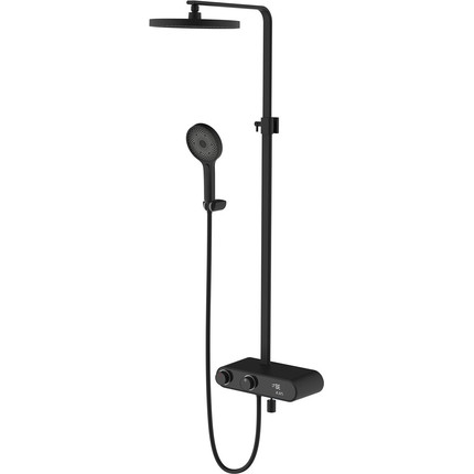 Душевая стойка с термостатом Gappo G2495-2, черный, Цвет производителя: чёрный -  Душевая стойка с термостатом Gappo G2495-2, черный, Цвет производителя: чёрный фото