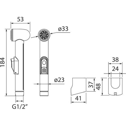 Гигиенический душ Iddis Bidet hand shower 010SB0Gi20 фото 5