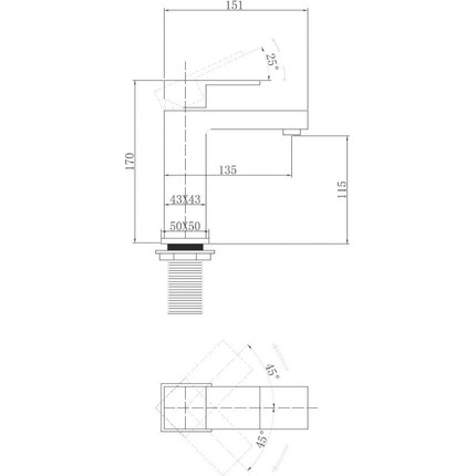 Смеситель для раковины Abber Daheim AF8210B, черный матовый, Цвет производителя: чёрный матовый фото 4