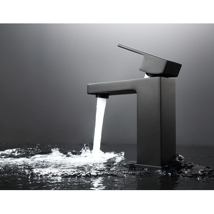 Смеситель для раковины Abber Daheim AF8210B, черный матовый, Цвет производителя: чёрный матовый фото 3