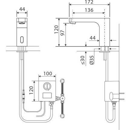 Смеситель для раковины сенсорный Timo Torne 4313/03F, черный фото 12