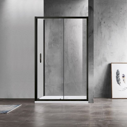 Душевое ограждение Azario Milton 120х80 см AZ-ND1131 R 1200 BLACK, черный/прозрачное фото 2