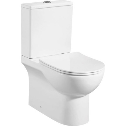 Унитаз-компакт безободковый Azario Ambra AZ-848 с крышкой микролифт -  Унитаз-компакт безободковый Azario Ambra AZ-848 с крышкой микролифт фото