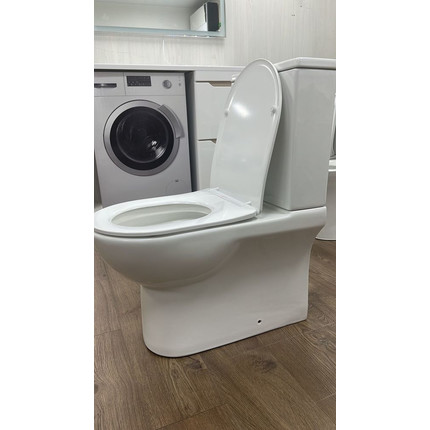 Унитаз-компакт безободковый Azario Ambra AZ-848 с крышкой микролифт - 3 Унитаз-компакт безободковый Azario Ambra AZ-848 с крышкой микролифт фото 3