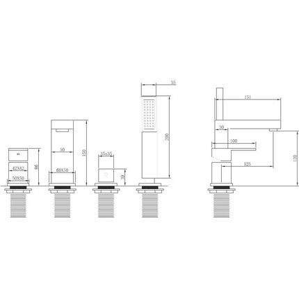 Смеситель для ванны Abber Daheim AF8213, Цвет производителя: хром фото 3