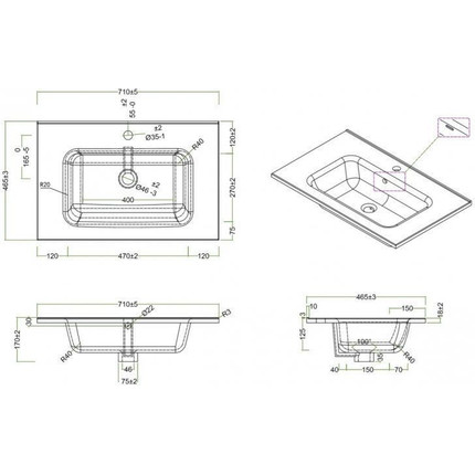 Тумба подвесная с раковиной BelBagno ETNA-H60-700-2C-SO-BL-P 70 см, Bianco Lucido, Цвет фасада: Bianco Lucido - 3 Тумба подвесная с раковиной BelBagno ETNA-H60-700-2C-SO-BL-P 70 см, Bianco Lucido, Цвет фасада: Bianco Lucido фото 3