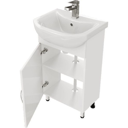 Тумба напольная с раковиной Mirsant Оптима 50 см, белый фото 3