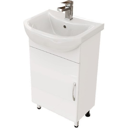 Тумба напольная с раковиной Mirsant Оптима 50 см, белый фото 4