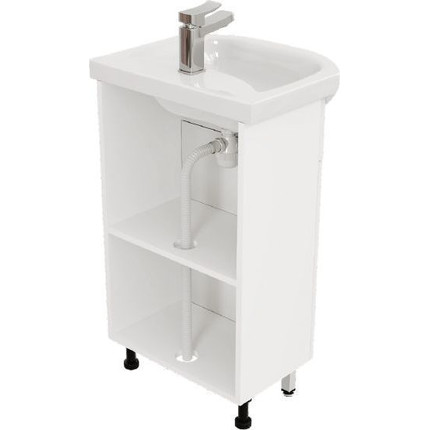 Тумба напольная с раковиной Mirsant Оптима 50 см, белый фото 5