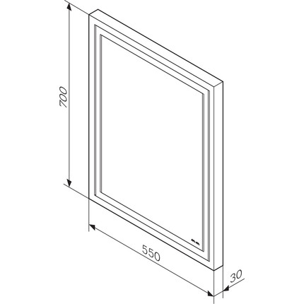 Зеркало Am.Pm Gem Led 55 см M91AMOX0551WG фото 6
