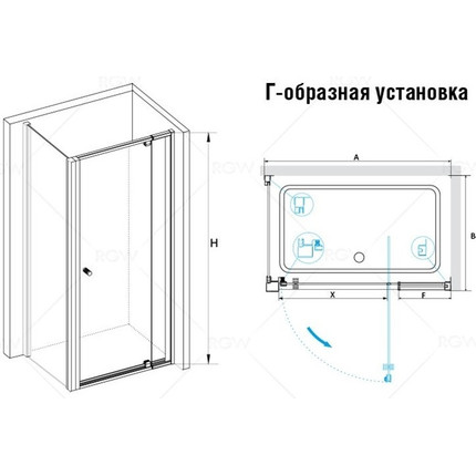 Душевое ограждение RGW PA-32-1 80x80 см 040832188-011, хром/прозрачное фото 2