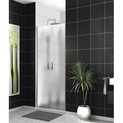 Душевая дверь BelBagno 90 см UNO-B-2-90-CH-Cr, хром/шиншилла фото 