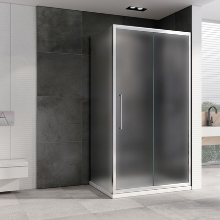 Душевое ограждение Abber Schwarzer Diamant 160x100 см AG30160MH-S100M, хром/матовое фото 2