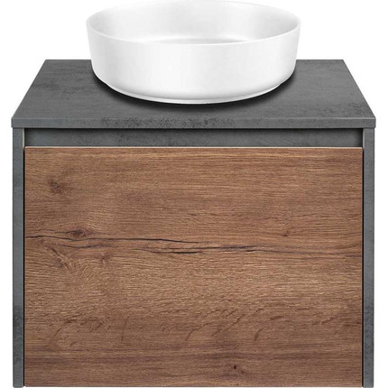 Тумба подвесная со столешницей Vincea Mesa 60 см VMC-2MS600TB, бетон/дуб табак - 5 Тумба подвесная со столешницей Vincea Mesa 60 см VMC-2MS600TB, бетон/дуб табак фото 5