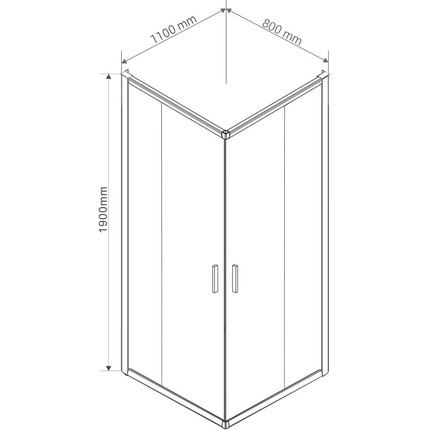 Душевое ограждение Vincea Garda 110x80 см VSS-1G8011CLB, черный/прозрачное фото 5