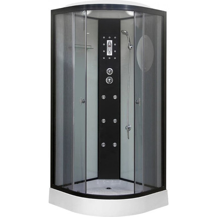 Гидробокс Niagara Ultra NG-1902-01 100x100 см, черный/тонированное (безсиликоновая сборка) - 2 Гидробокс Niagara Ultra NG-1902-01 100x100 см, черный/тонированное (безсиликоновая сборка) фото 2