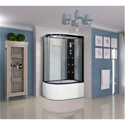 Гидробокс Niagara Ultra NG-1910-01R 120x80 см, черный/тонированное (безсиликоновая сборка) фото 
