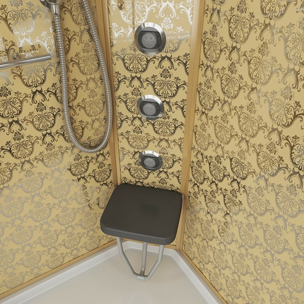 Гидробокс Niagara Luxe NG-7715G 90x90 см, золото/прозрачное - 3 Гидробокс Niagara Luxe NG-7715G 90x90 см, золото/прозрачное фото 3