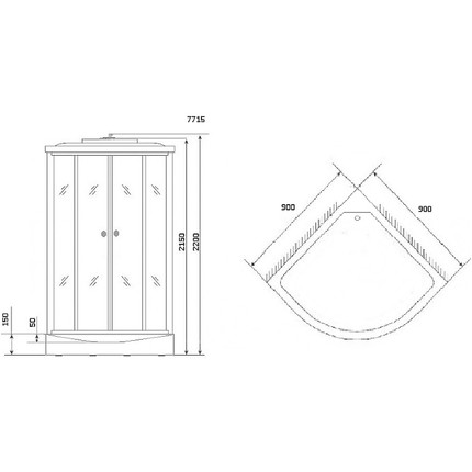Гидробокс Niagara Luxe NG-7715G 90x90 см, золото/прозрачное - 6 Гидробокс Niagara Luxe NG-7715G 90x90 см, золото/прозрачное фото 6