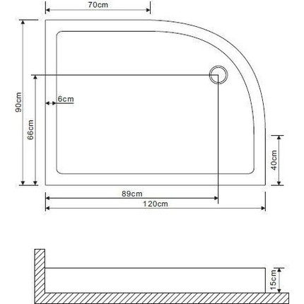 Поддон акриловый Grossman 120x90 см GR-41210920R R фото 3